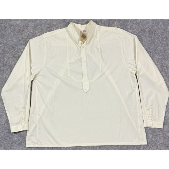 Wah Maker Mens Popover Button Up Shirt Size 2XL Bib Western High Collar Frontier - Picture 1 of 9